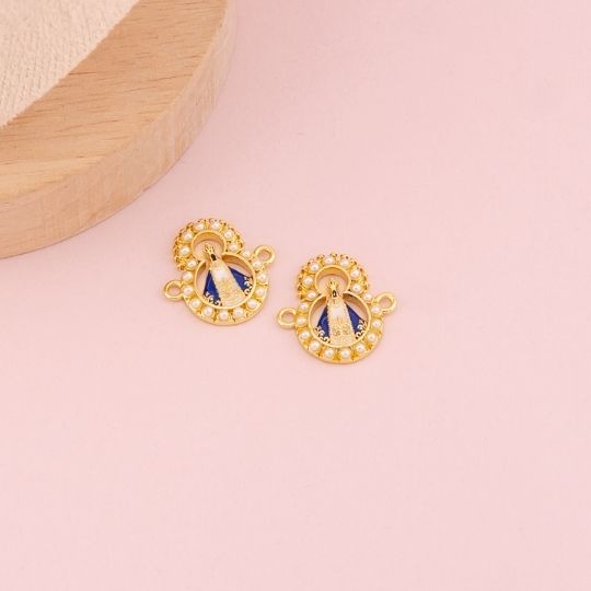 Enlace religioso Virgen Suyapa baño 18k