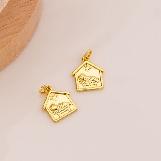 Dije de pesebre en baño 18k
