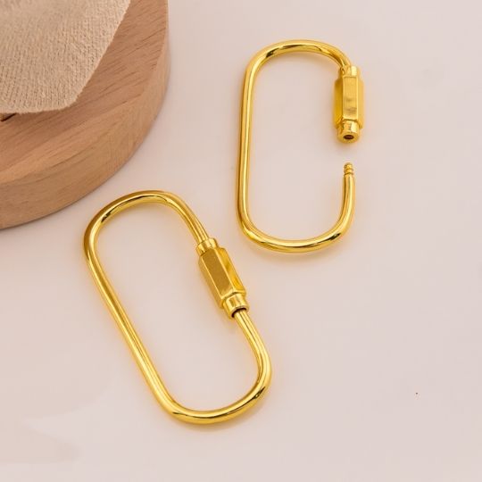 Broche para llavero chunky baño 18k