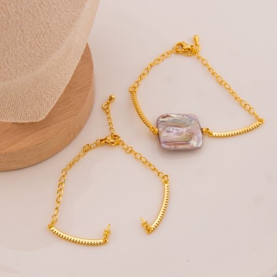 Pulsera armable con zirconias baño 18k