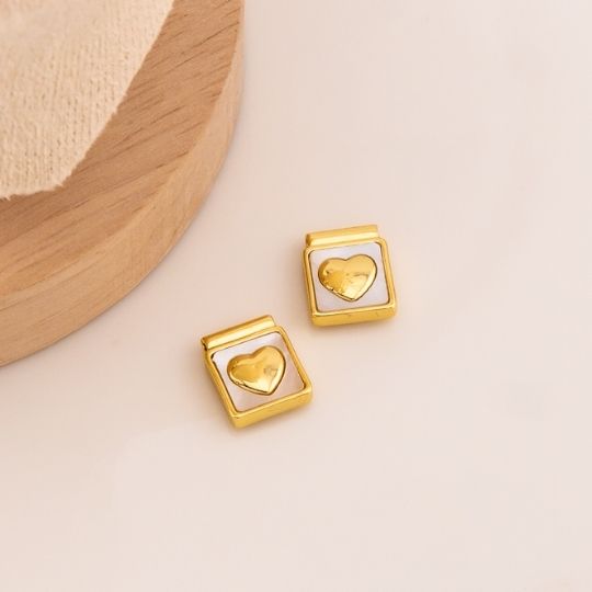 Escapulario mini religioso doble uso en madre perla baño 18k