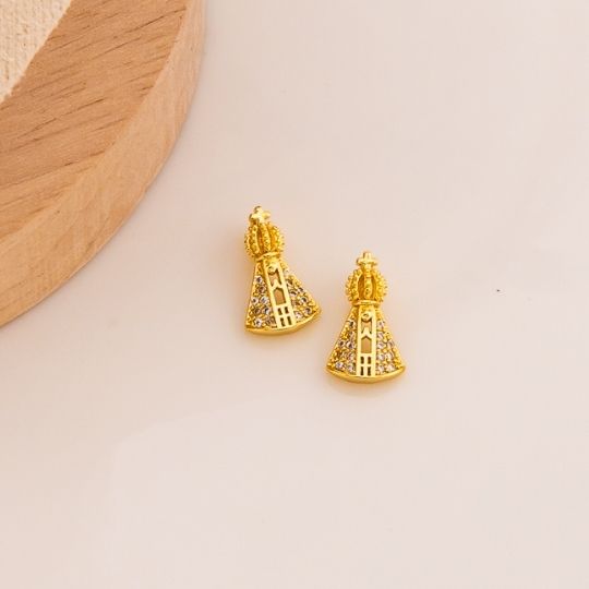 Dije religioso mini virgen de Suyapa en micropave
