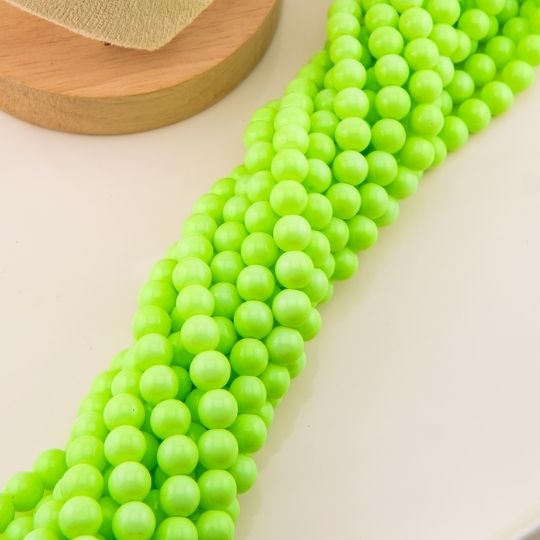 Perla de vidrio bola chicle verde pastel 10mm
