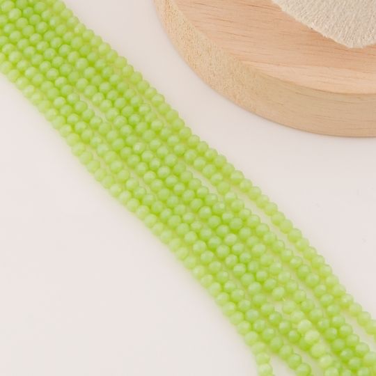 Cristal Rondelle Verde claro 2mm