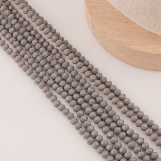 Cristal Rondelle gris claro 2mm
