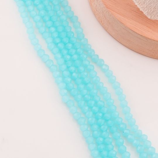 Cristal Rondelle aqua 4mm
