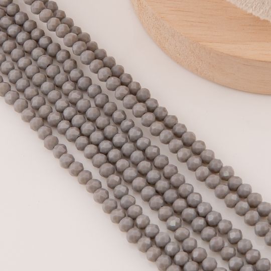 Cristal Rondelle gris claro 4mm