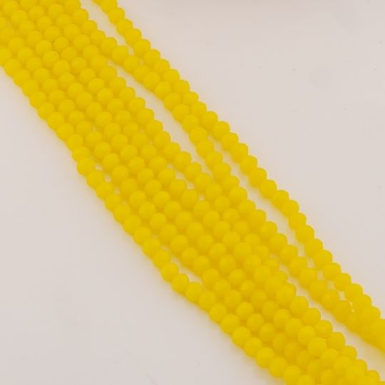 Cristal Rondelle amarillo limon 4mm