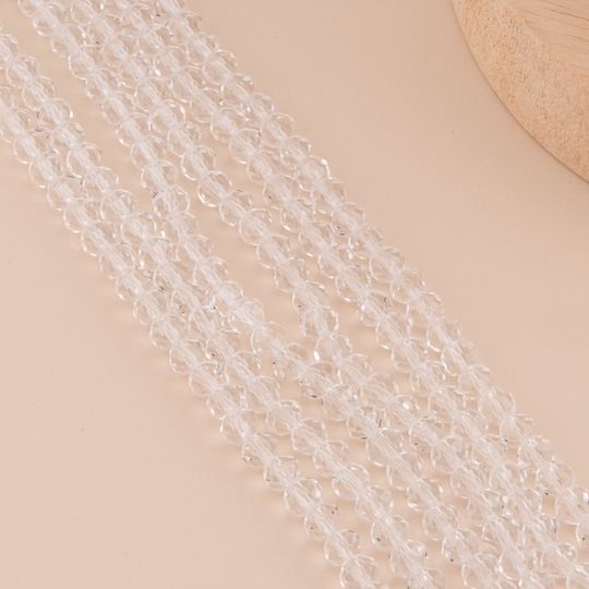 Cristal Rondelle transparente 6mm