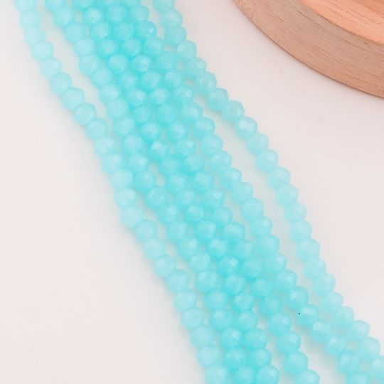 Cristal Rondelle aqua 6mm