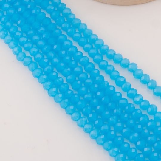 Cristal Rondelle azul celeste 6mm