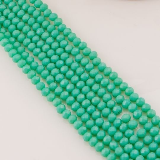 Cristal Rondelle verde menta 6mm