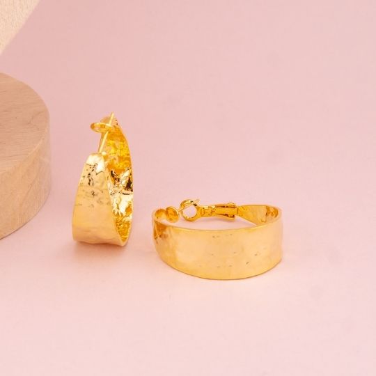 Argollas solidas baño 18k