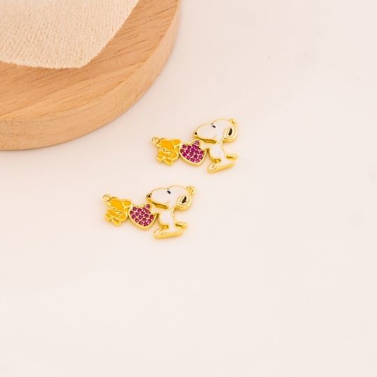 Dije de Snoopy y su amigo en micropave
