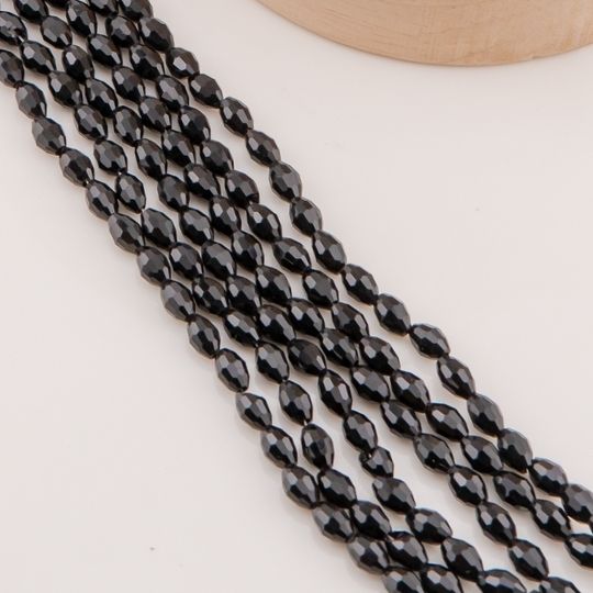 Cristal arroz Negro 4*6mm