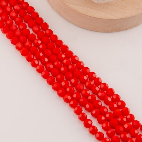 Cristal Football rojo/escarlata 6mm