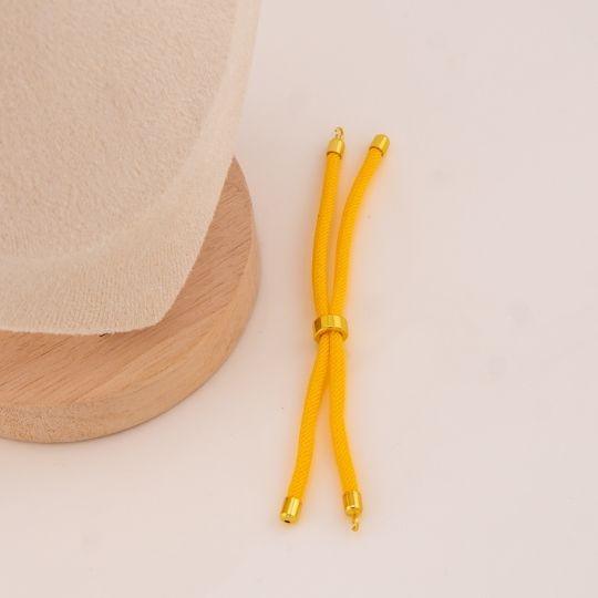 Pulsera ajustable amarillo baño 18k