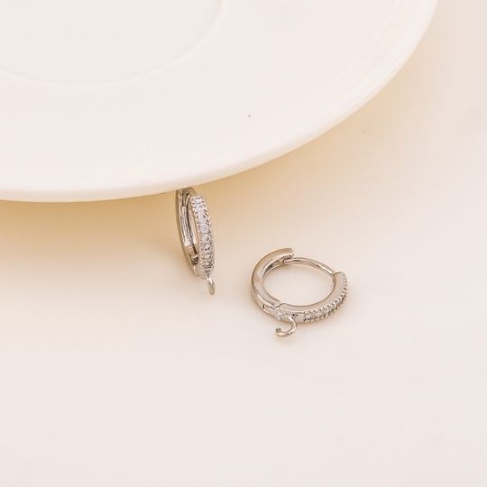 Patente de argolla 12mm en micropave
