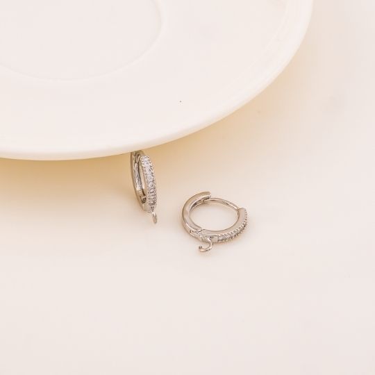 Patente de argolla 14mm en micropave
