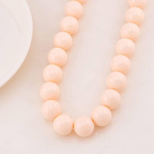 Collar bola chicle en concha nacar 12mm baño 18k