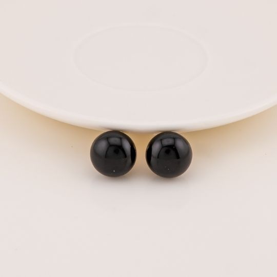 Aretes stud redondos 12mm baño 18k