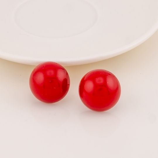 Aretes stud redondos 20mm baño 18k