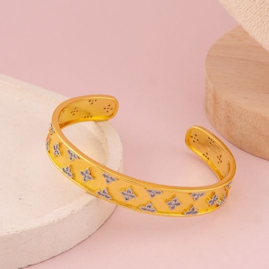 Brazalete con zirconias baño 18k