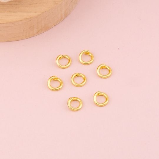Argolla con seguro 6mm baño 18k