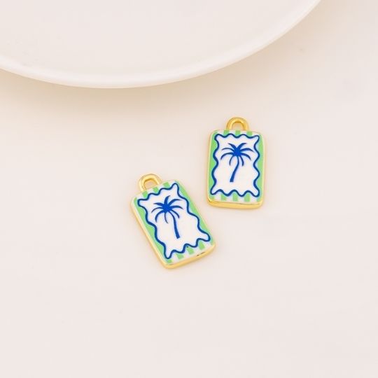 Dije de verano esmaltado baño 18k