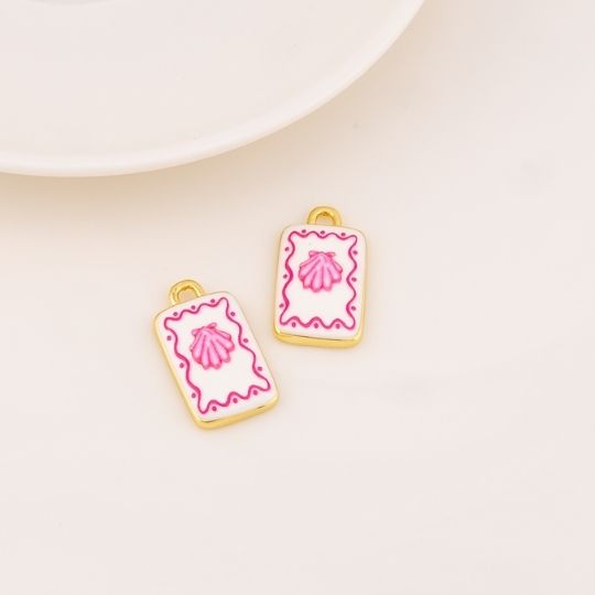 Dije de verano esmaltado baño 18k