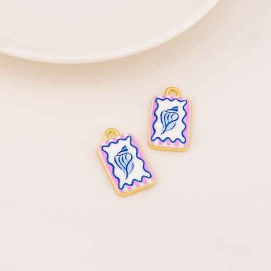 Dije de verano esmaltado baño 18k