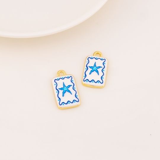Dije de verano esmaltado baño 18k