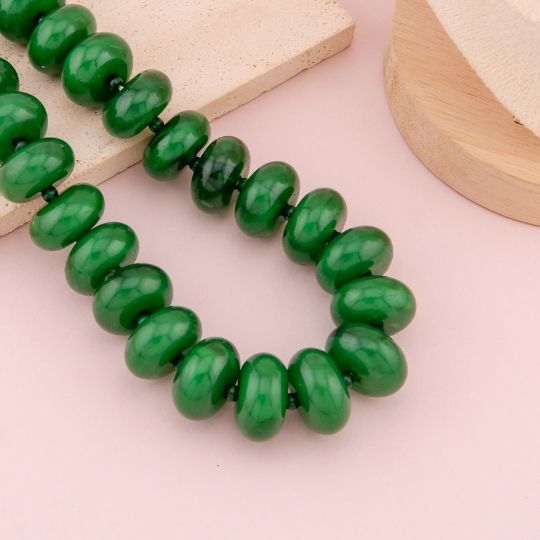 Collar donuts chunky baño 18k  verde