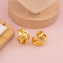 Argollas chunky triple 22.3mm baño 18k