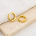 Aretes hugies de 15 MM con zirconias baño 18k