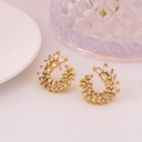 Aretes stud con zirconias baño 18k