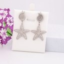 Aretes colgantes de verano baño 18k