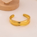 Brazalete chunky solido baño 18k