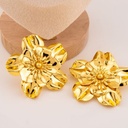 Aretes de flor chunky baño 18k
