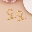 Broche T grande Goldfilled