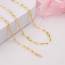 Cadena por yarda PAPER CLIP acero con baño 18k 10x3