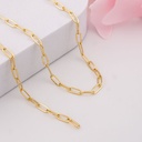 Cadena por yarda PAPER CLIP acero con baño 18k 9x3