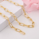 Cadena por yarda PAPER CLIP acero con baño 18k 17x7