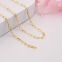 Cadena por yarda PAPER CLIP acero con baño 18k 6x2.5