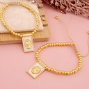 Pulsera ajustable de escapulario baño 18k