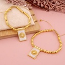 Pulsera ajustable de escapulario baño 18k