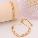 Pulsera ajustable con zirconias baño 18k