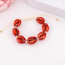 Pulsera ajustable de conchas de mar roja