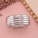 Brazalete chunky baño 18k plateada