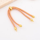Pulsera ajustable con hilo metalizado  en baño 18k